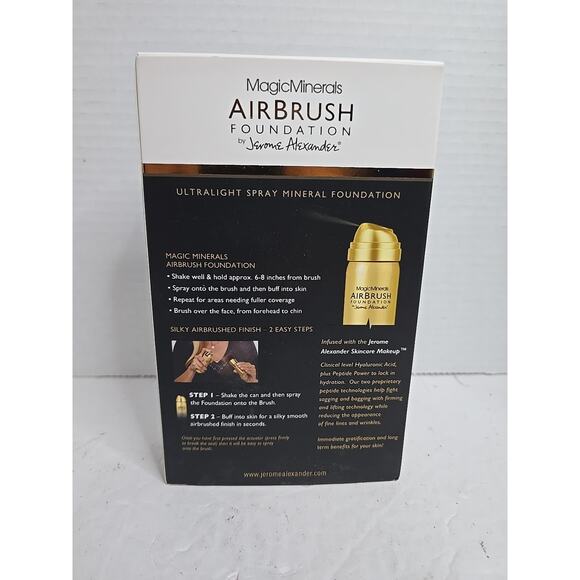 Magicminerals Airbrush Foundation by Jerome Alexander 2pc Set Shade Light New - Picture 3 of 3